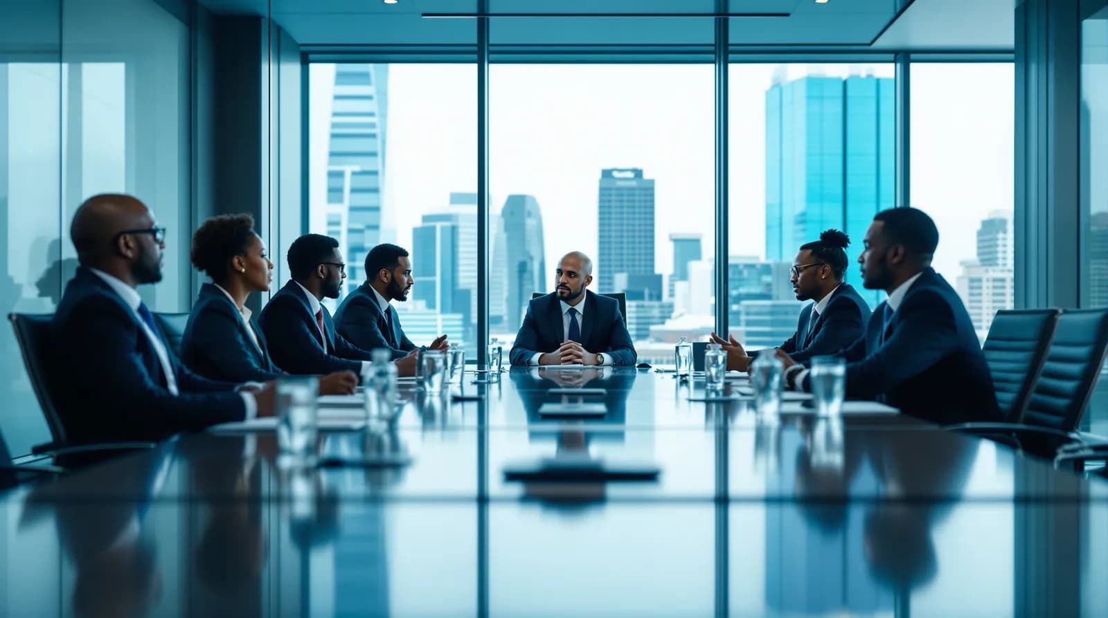 Executive team meeting in a Johannesburg boardroom